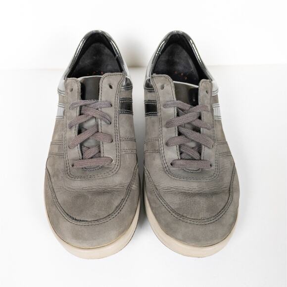 MEPHISTO Grey Rebeca Leather Runoff Air-Jet Lace Up Sneakers Women's 7 - Picture 6 of 9